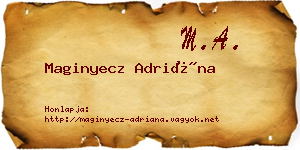 Maginyecz Adriána névjegykártya